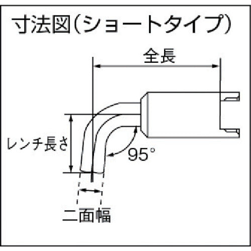KTC 交換式用 六角棒ヘッド ショートタイプ 4mm GX13-H04S 1 個