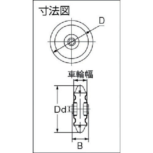 TRUSCO Caster High Tensile Pressed Urethane Wheel Only φ130 HTUW-130 1 pc