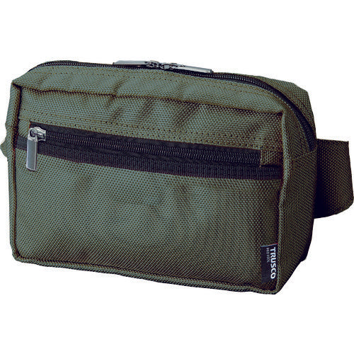 TRUSCO コンパクトウエストポーチ グリーン TC-CWP-GN 1 個