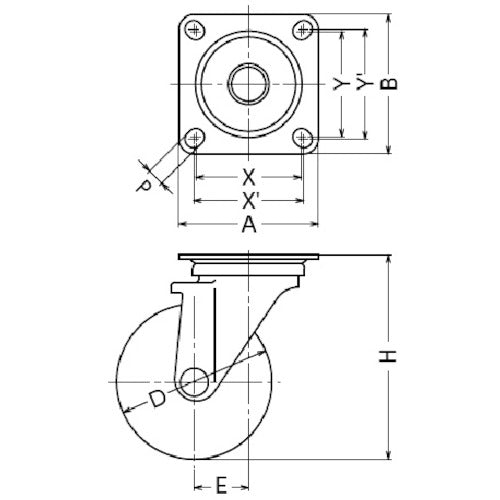 해머 특수 강판제 자재 나일론 B차 125mm 420YS-NRB125 1개