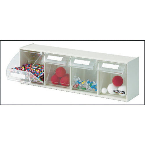 TRUSCO Clear Pocket Mounting Bracket for Bin Rack, 2 Pieces, CPB-4BK, 1 Bag