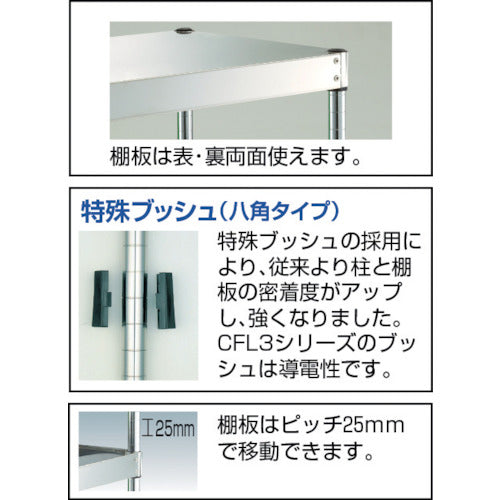 TRUSCO 【売り切り廃番】304クリーンフレックス 750X500XH1200 SUS金具 CFL3-924SC 1 台