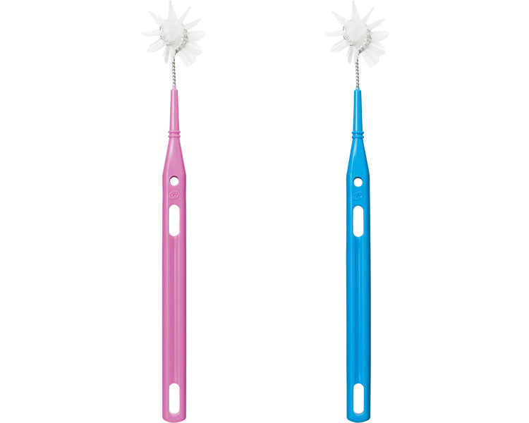 무늬가 달린 리나 브러쉬 2 색 1 세트 / 블루 & 핑크 각 1 개 1