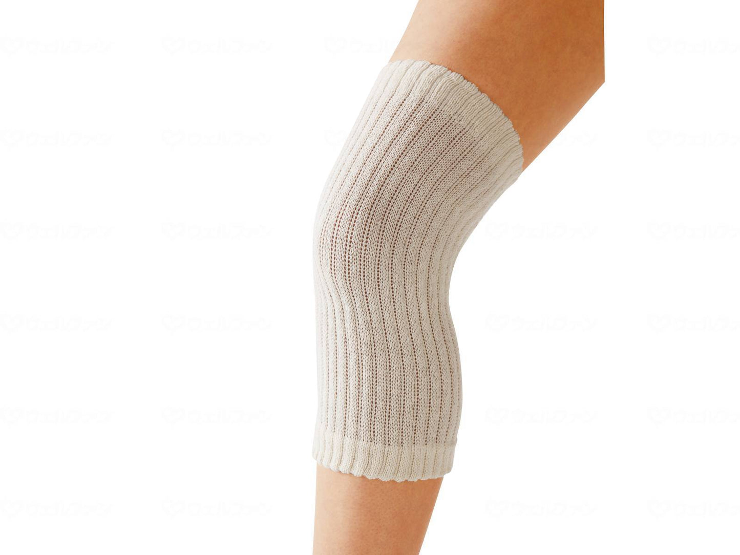 セルヴァンゆったり編んだシルク混サポーター ひざ用(2枚組) アイボリー フリー