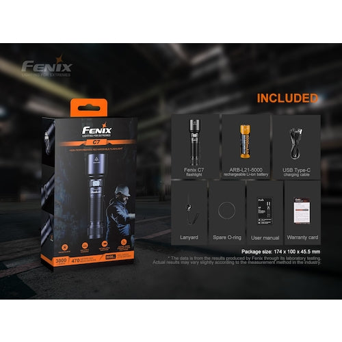 FENIX Rechargeable LED Light C7 C7 1 piece