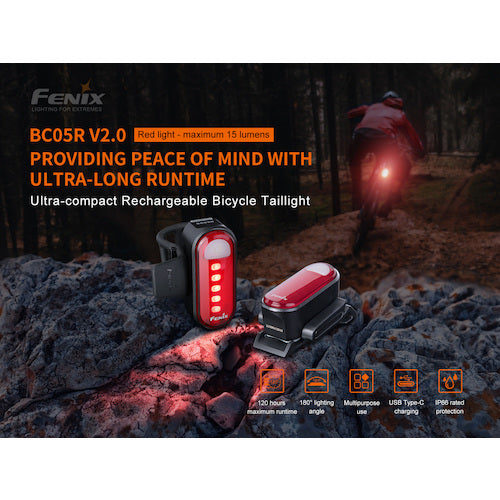 FENIX 충전식 LED 자전거 라이트 BC05RV20 BC05RV20 1 개