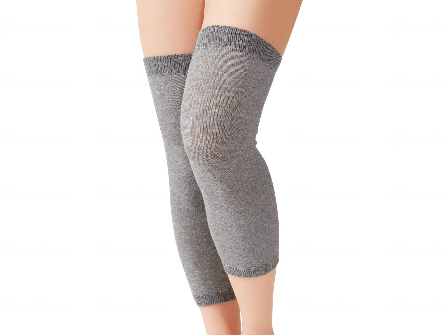 Servan Far Infrared Silk Knee Support 2-Piece Set, Gray, LL