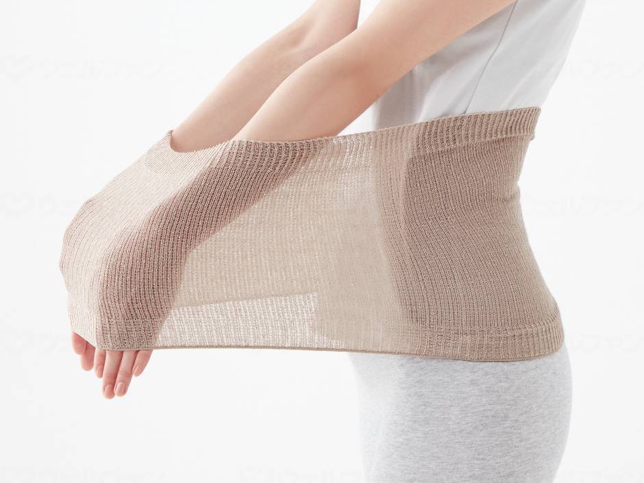 Belly warmer made with Servan Silk cotton, beige
