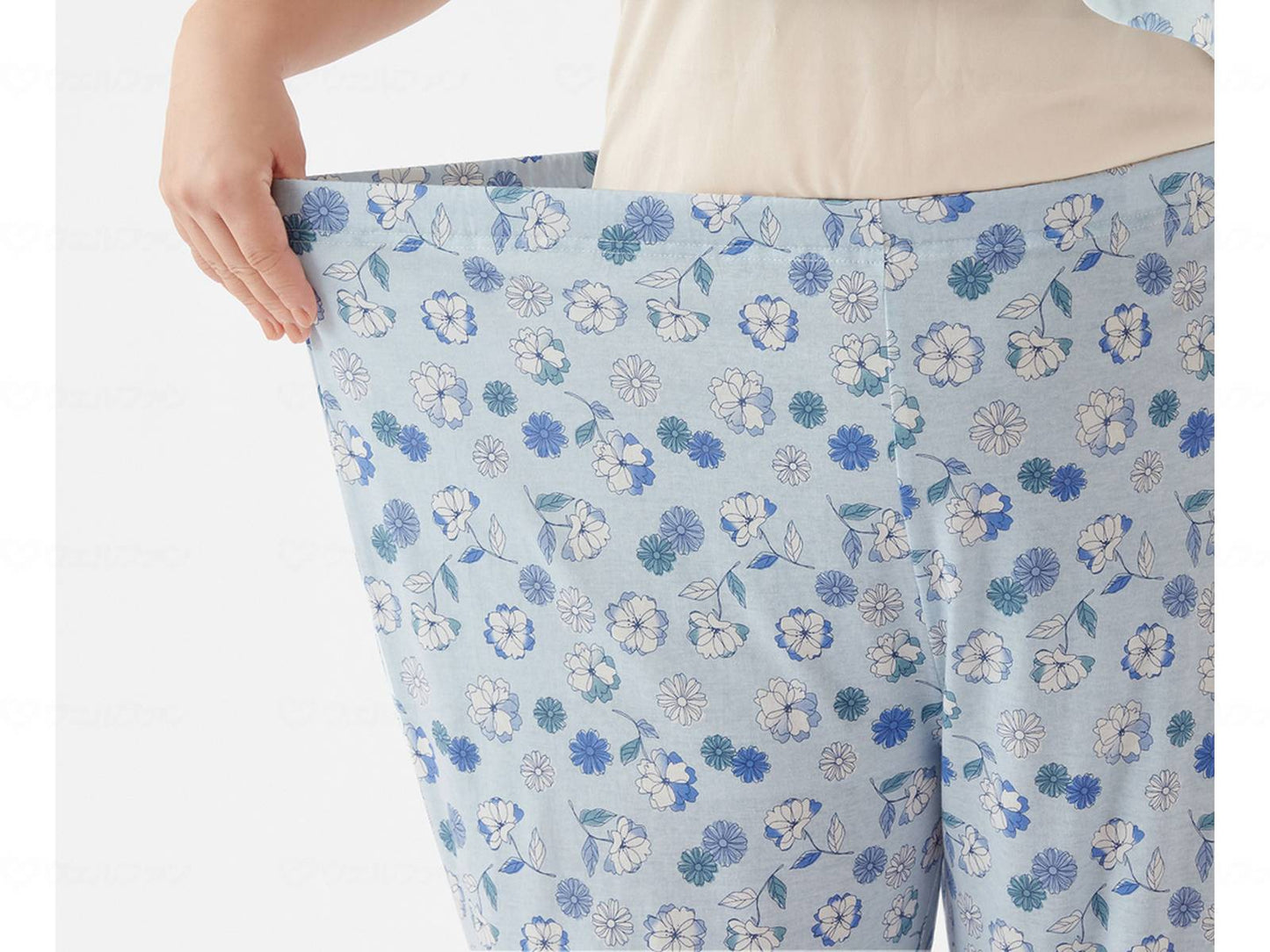 Servan 100% cotton, comfortable, loose-fitting pajamas, blue, 3L-4L