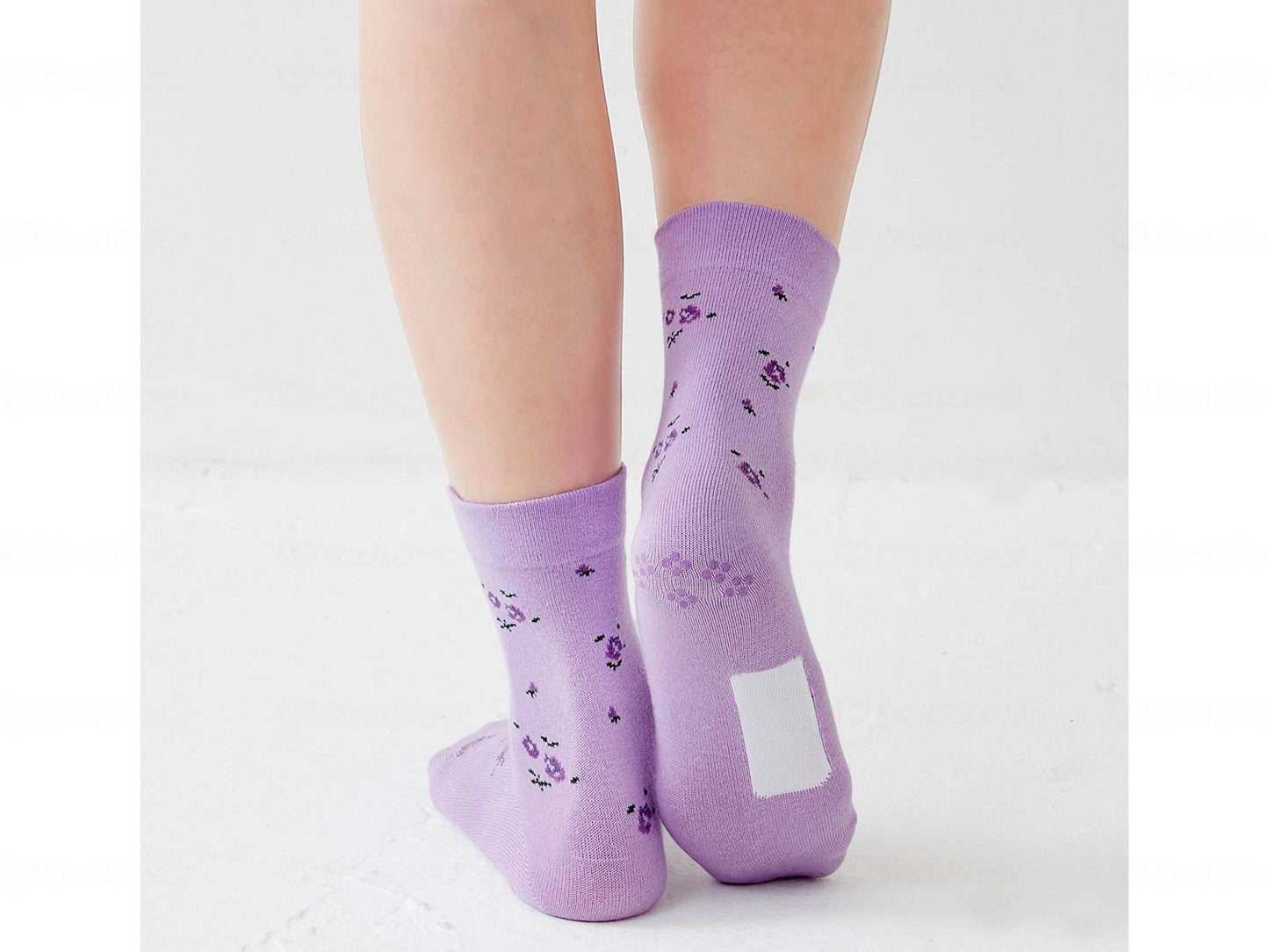 Servan elasticated socks for women with room to write your name, lavender