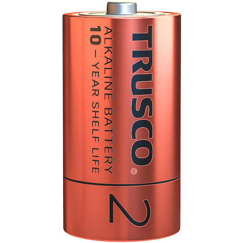 TRUSCO アルカリ乾電池 10年 単2 (2本入) TLR14GPL-2S 1 PK