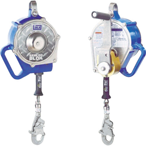 TSUYORON Wire rope winding fall protection device Shield block 9m with winch, with stand and pull rope SSB-9-W-BX 1 unit