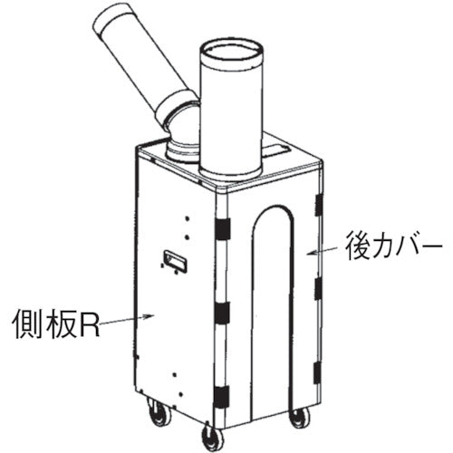 TRUSCO 【2022년 이전 모델 적합 파트】측판 R TS그레이 TS-25DP·EP 5772005000 1개