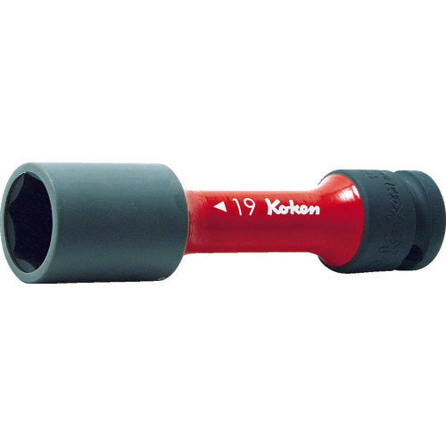 Ko-ken Wheel Nut Thin Socket, 12.7mm Drive, 19mm Diagonal, 14145PM.110-19, 1 pc
