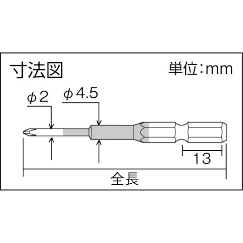 アネックス カラービット 2本組 段付 +00×65 ACD-00065 1 PK