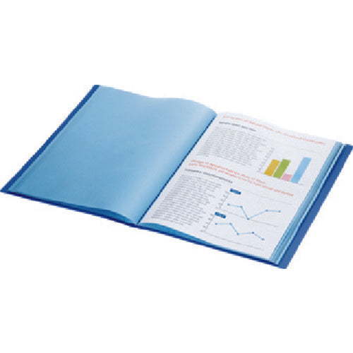 KING JIM シンプリ−ズクリア−ファイル A4タテ型 青 60ポケット 136-3SP-B 1 冊