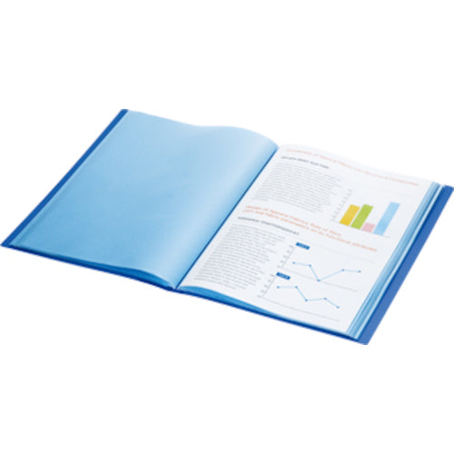 KING JIM シンプリ−ズクリア−ファイル A4タテ型 青 20ポケット 136SP-B 1 冊