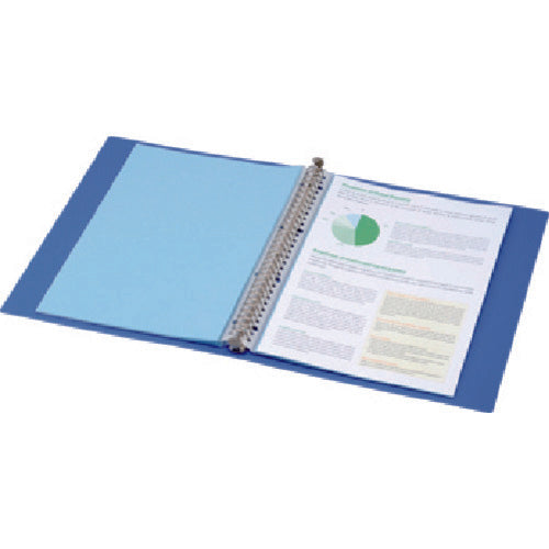 KING JIM シンプリ−ズクリア−ファイル 差し替え式 A4タテ型 青 30穴 15ポケット 最大65ポケット 138SP-B 1 冊