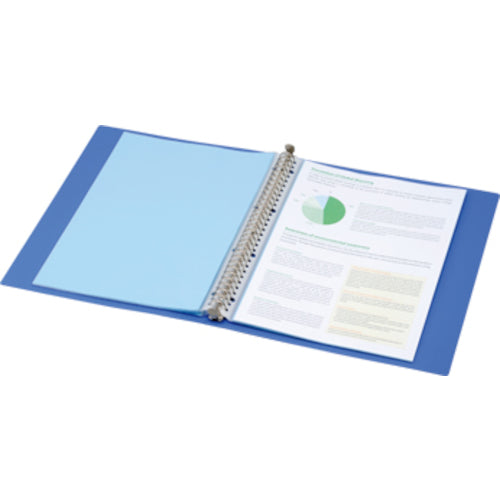 KING JIM シンプリ−ズクリア−ファイル 差し替え式 A4タテ型 青 30穴 25ポケット 最大80ポケット 138SPW-B 1 冊