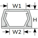TRUSCO PVC Molding No. 2 Gray Tapeless JD2-GY 1 Piece