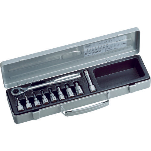 TONE ヘキサゴンソケットレンチセット 吋目 10pcs HB3082 1 S