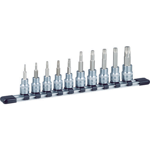 TONE Torx Socket Set (with Heavy Duty Holder) 10pcs HTX310 1 S