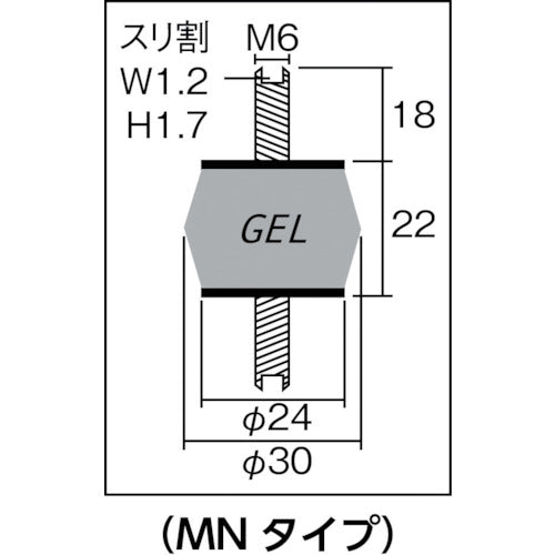 Taica 防振材インシュレ−タ− MN−7 M6mm 5.5〜8.5kg MN-7 1 個
