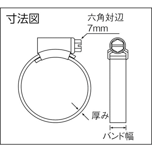 ASOH ORBIT ホースクリップ SUS 35〜50 (10個入) 2A-SUS 1 箱