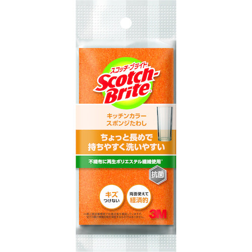 3M 스카치 브라이트 키친 컬러 스펀지 오렌지 SS-74K ORE 1개