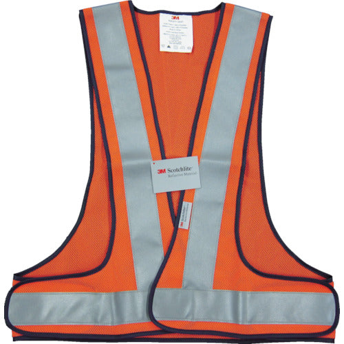 3M 高視認性反射ベスト SVP−02R レッドオレンジ SVP-02R 1 着