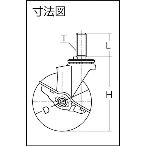 Hammer EA series All stainless steel Swivel urethane wheel 100mm (nylon wheel) with stopper 315EA-UR100 1 piece