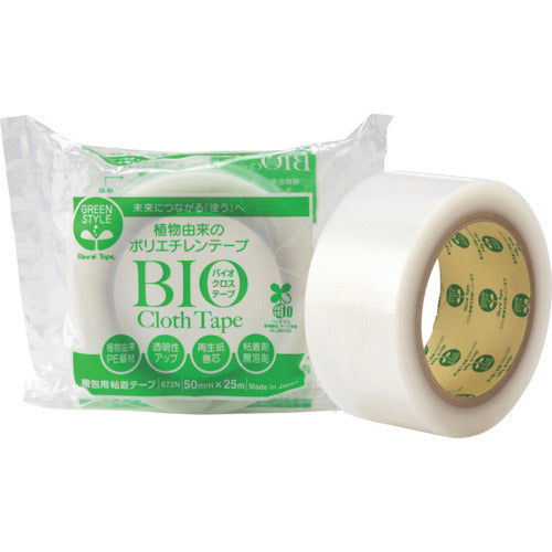 Rinrei Tape Packaging Bio Cloth Tape EF672N 50 x 25 EF672N-50X25 1 roll