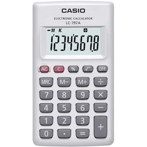Casio card type calculator LC-797A-N 1 unit