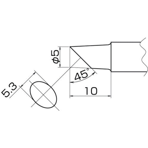 Hakko iron tip 5C type T20-C5 1 piece