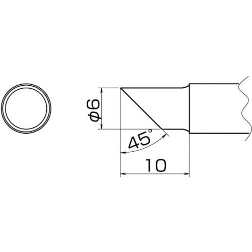 Hakko soldering tip 6C type T20-C6 1 piece