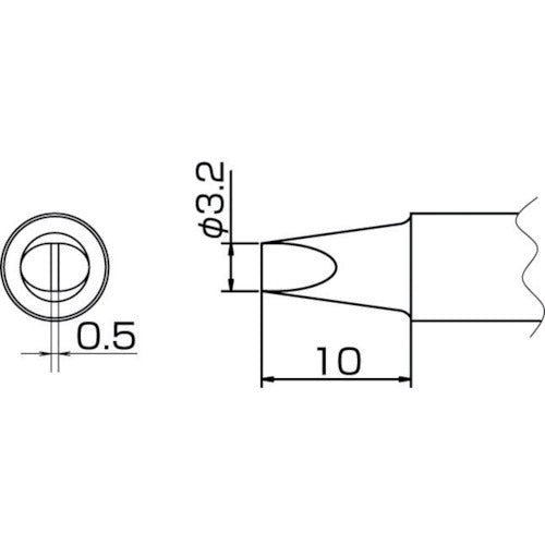 Hakko soldering tip 3.2D type T20-D32 1 piece