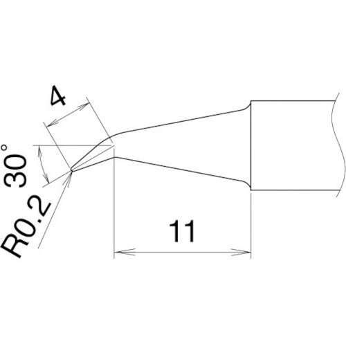 Hakko soldering tip 0.2J type T22-J02 1 piece
