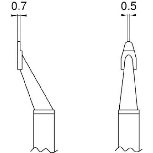 Hakko Tip CHIP 0.5C Type 2-Pack T8-1002 1 PK