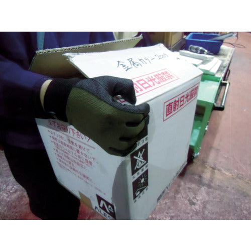 TRUSCO PU薄手手袋エンボス加工 ブラック LL TPUM-B-LL 1 双