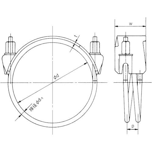Tohtaku Power Band SUS (for Line Ace) Diameter 65LA 92371-065LA 1 pc