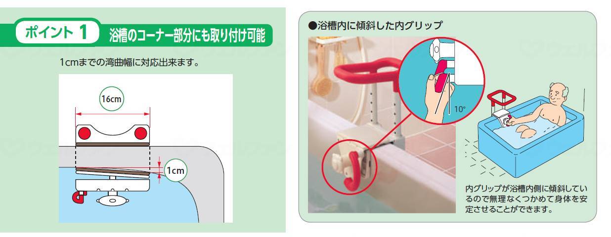 아론 화성 높이 조절 욕조 난간 UST-130 브러
