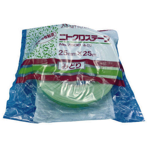 닛토 양생용 천 점착 테이프 NO. 7500 25mm×25m 그린 NO7500X25GR 1권