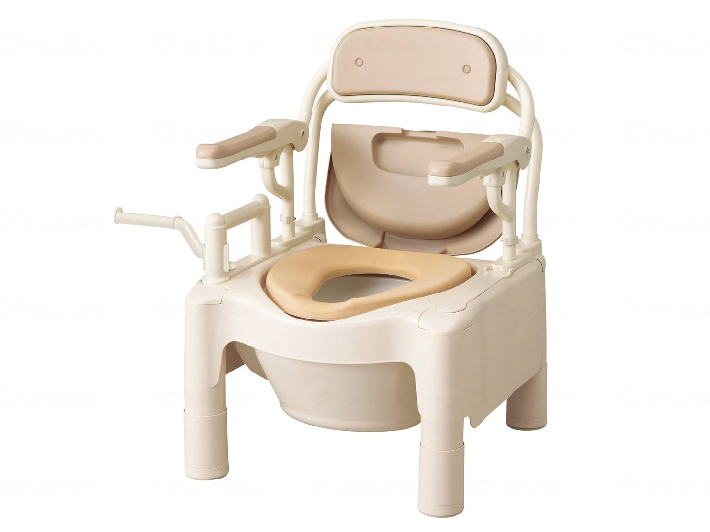 アロン化成FX-CPはねあげソフト便座キャスタ-付 ベージュ