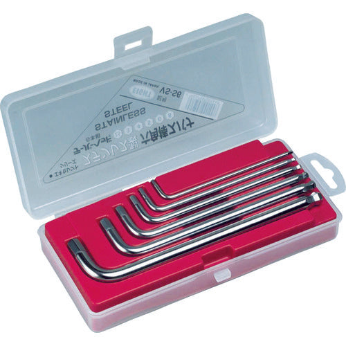 エイト 六角棒スパナ ステンレス製 テーパーヘッド セミロング セット VS-S6 1 S