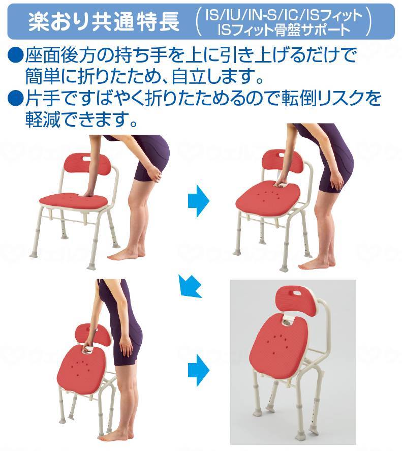 アロン化成折りたたみシャワーベンチIS グリーン