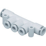 CKD チューブ継手 ニュージョイント マニホールド (シングル) 適合チューブ外径4mm/6mm GWMF46-0 1 個