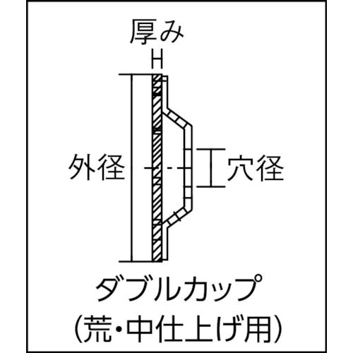 TRUSCO Diamond Cup Wheel Φ100X20 Double Type TDCW-4D 1 piece