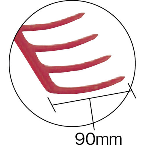 TRUSCCO 스틸 레이크 파이프 무늬 12개 발톱 TSRP12 1개