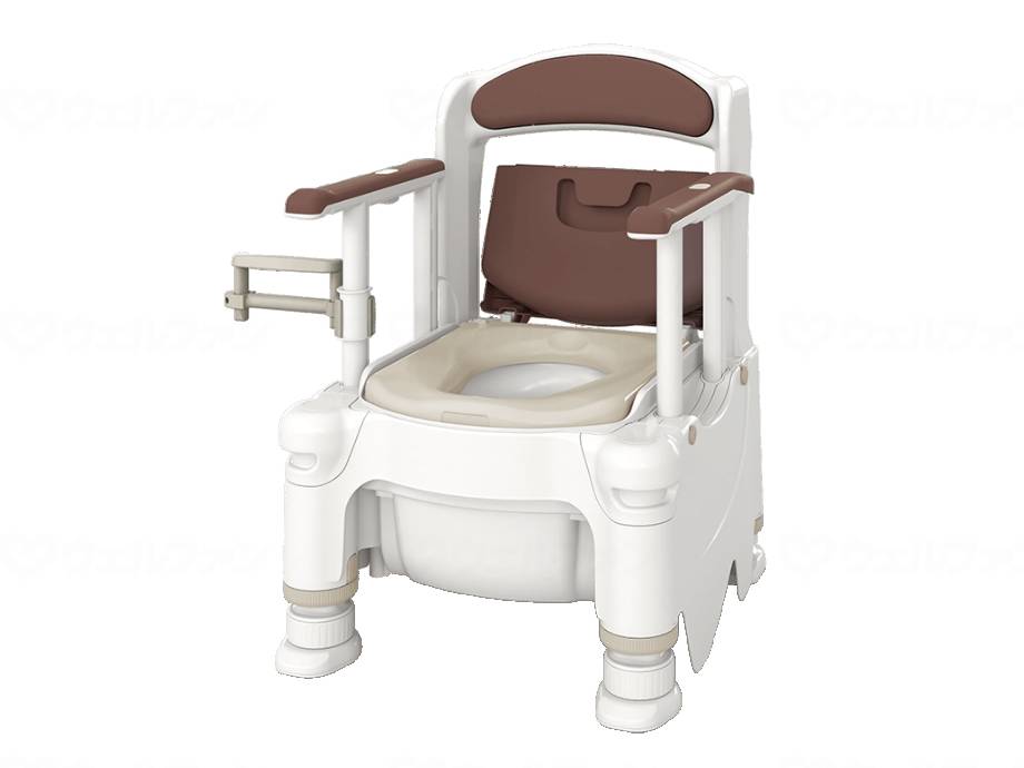 アロン化成ポータブルトイレFX-30S らくゾウくん 側方ガードナシ アースブラウン 暖房