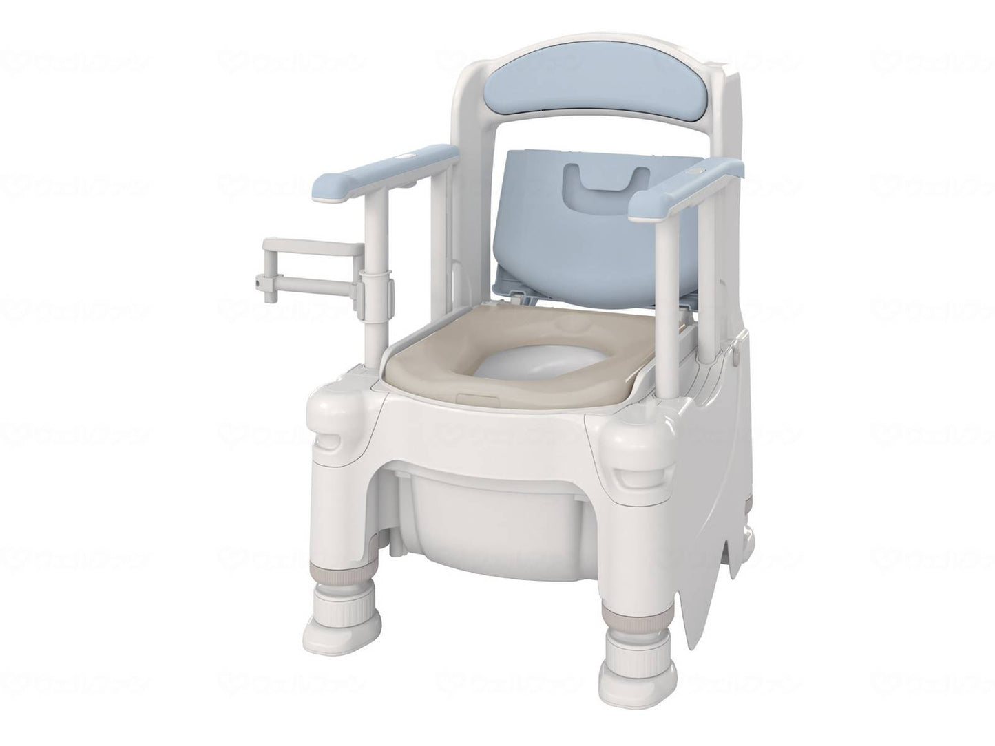 アロン化成ポータブルトイレFX-30S らくゾウくん 側方ガードナシ ミストブルー 標準